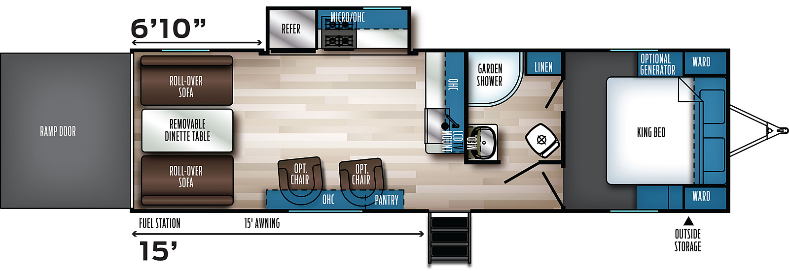 2021 FOREST RIVER ROGUE 26V, , floor-plans-day image number 0